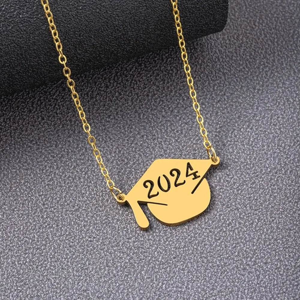 2024 Graduation Cap Necklace